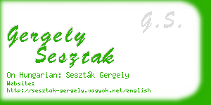 gergely sesztak business card