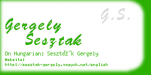 gergely sesztak business card